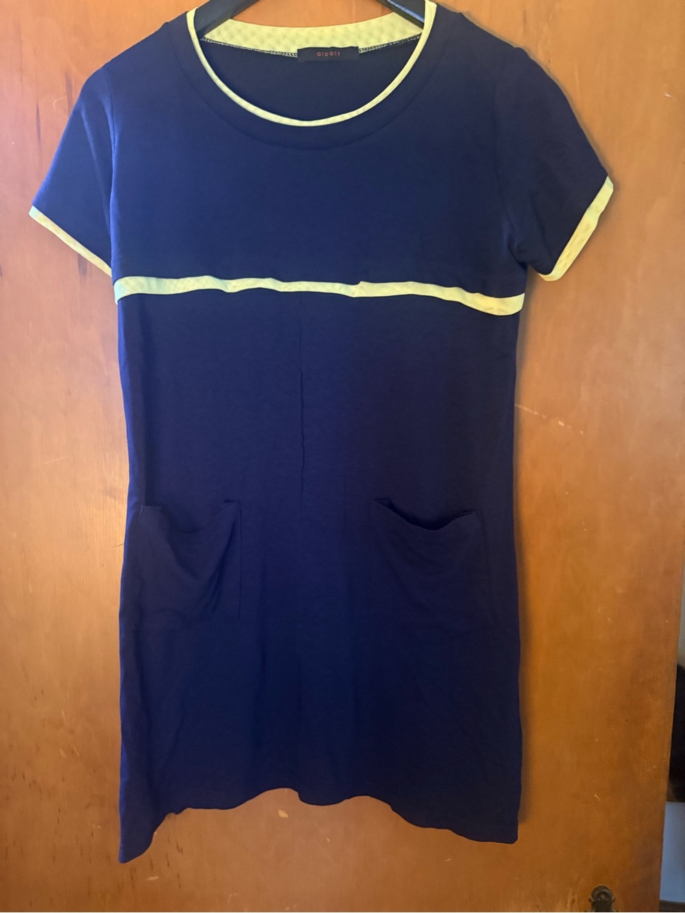 AlcottNavy Shift Dress with Cream Trim
